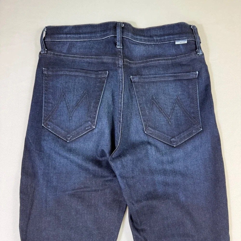 Mother Jeans The Mid Rise Dazzler Ankle Women 26 Now Or Never Dark Wash Straight